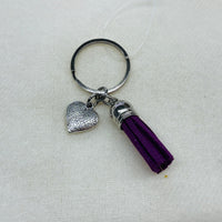 Silver Heart Charm Diffuser Keychain