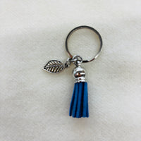 Silver Tree Leaf Diffuser Keychain