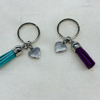 Silver Heart Charm Diffuser Keychain