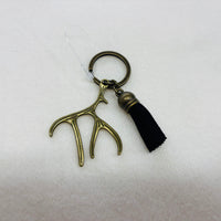 Gold Antlers Charm Diffuser Keychain