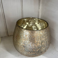 Gold Foil Votive Holder - 4"