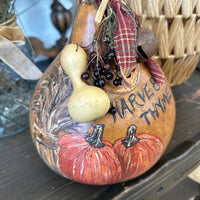 Harvest Thyme Hand Painted Gourd