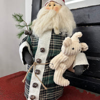 Vintage Santa With Teddy Bear