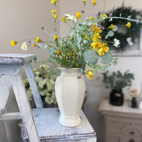 9.5" Textured White Vase