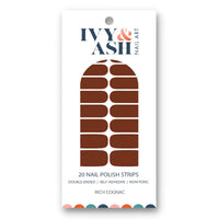 Rich Cognac | Dark Tan Winter Neutral Solid Color Nail Wrap
