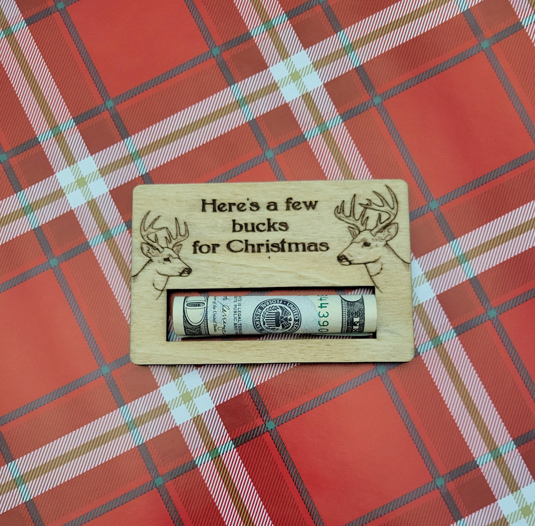 Laser Cut Money Holder - Holiday