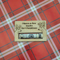 Laser Cut Money Holder - Holiday