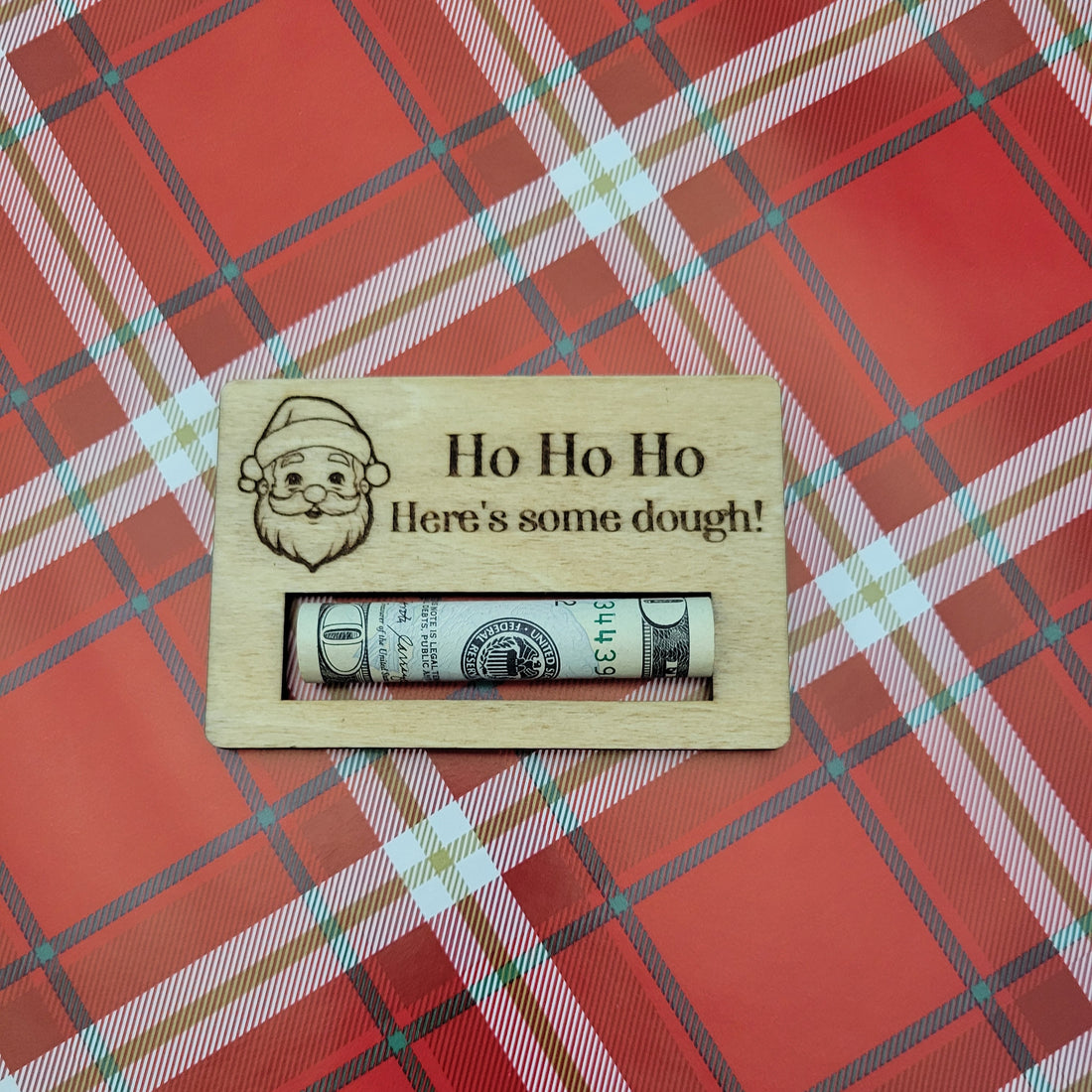 Laser Cut Money Holder - Holiday