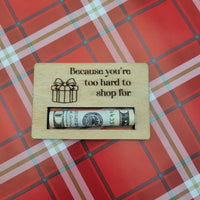 Laser Cut Money Holder - Holiday