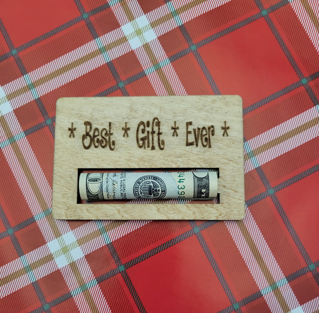 Laser Cut Money Holder - Holiday