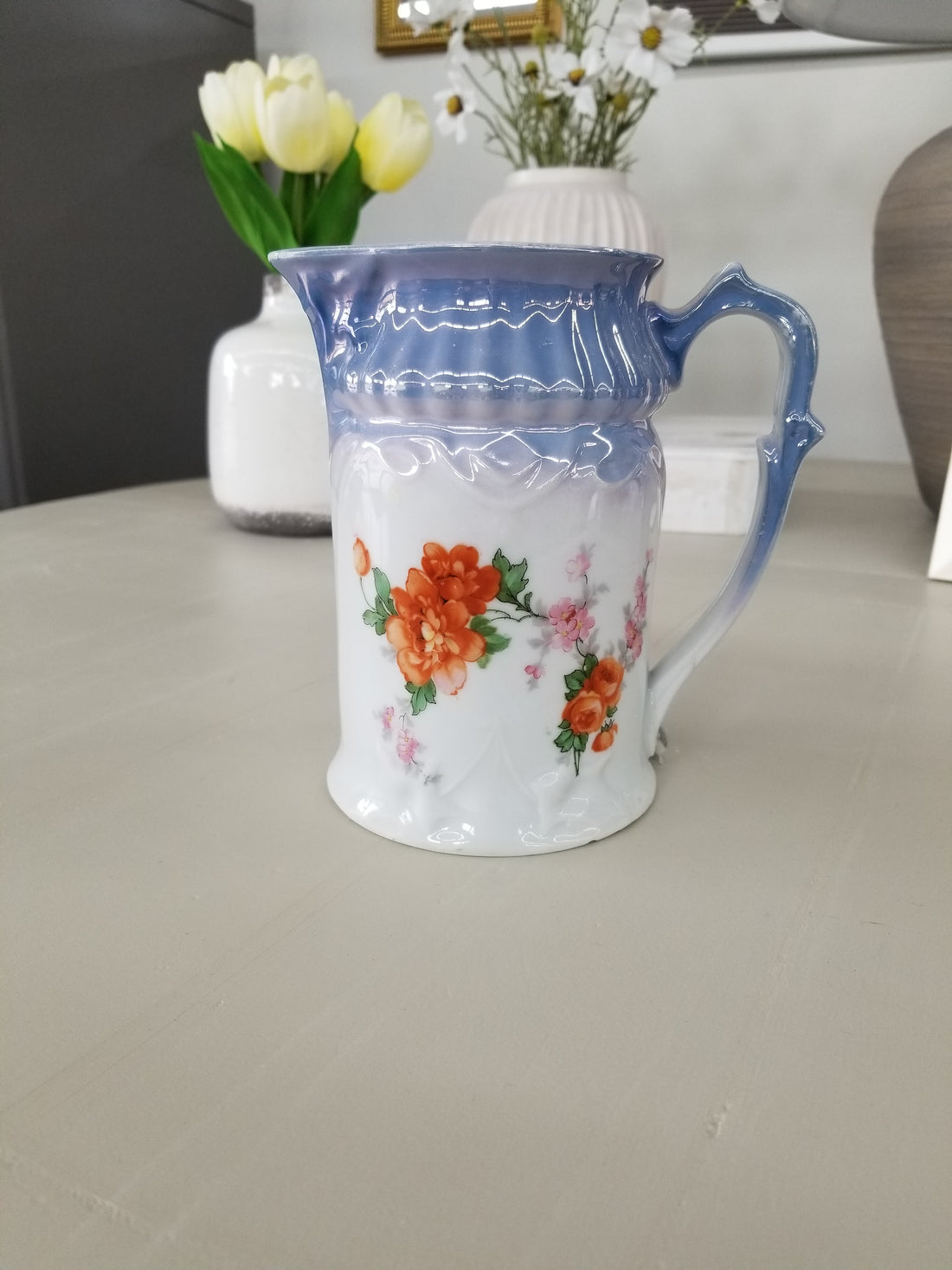 Vintage Austrian Floral Pitcher