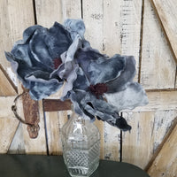 Rounded Blue Velvet Poinsettia