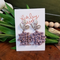 Lily Dangles | Mauve | Clay Earrings