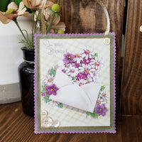 Hanging Vintage Postcard Reproduction - For Your Birthday Envelope