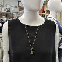 Gold Quartz Nugget Necklace