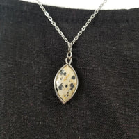 Silver Dalmatian Jasper Necklace
