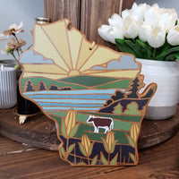 Wisconsin Cutting Board with Artwork