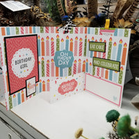 Hip Hip Hooray Birthday Card - Girl