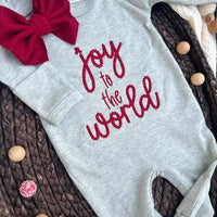 Joy To the World Sage Baby Outfit
