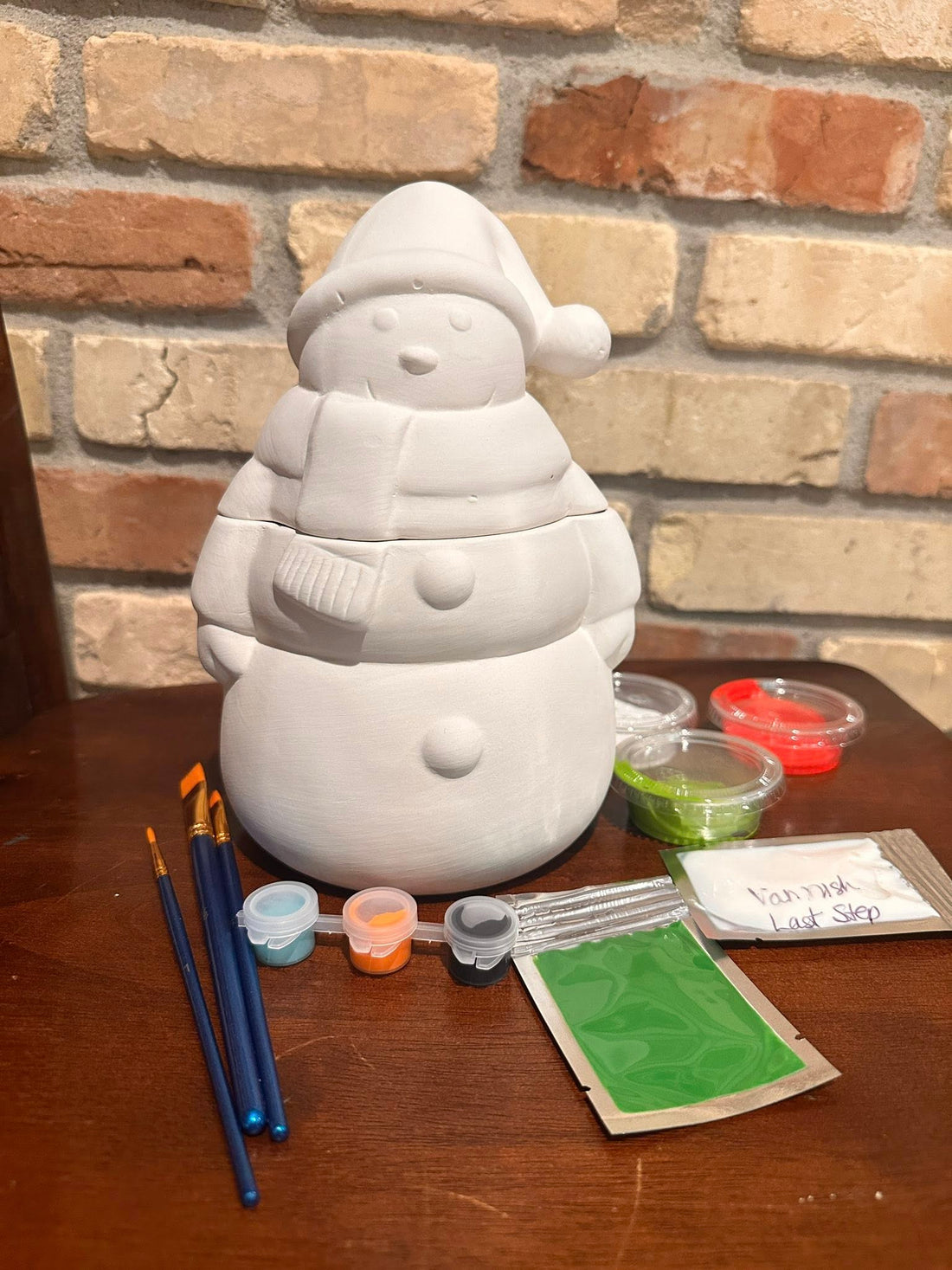Paint Your Own Snowman Jar