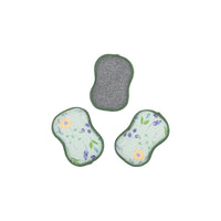 RE:usable Sponges (Set of 3) - Serenity Floral: Mint