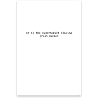 Supermarket Music Greeting Card
