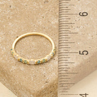 Cubic Zirconia Gold Dipped Ring - Gold