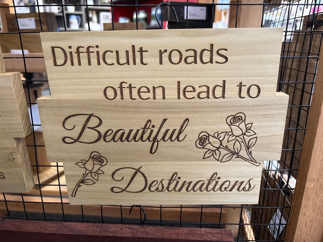 Beautiful Destinations Wooden Laser Sign