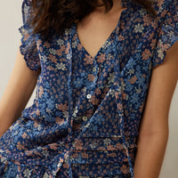 Bohera Dina Coco Floral Pleated Top