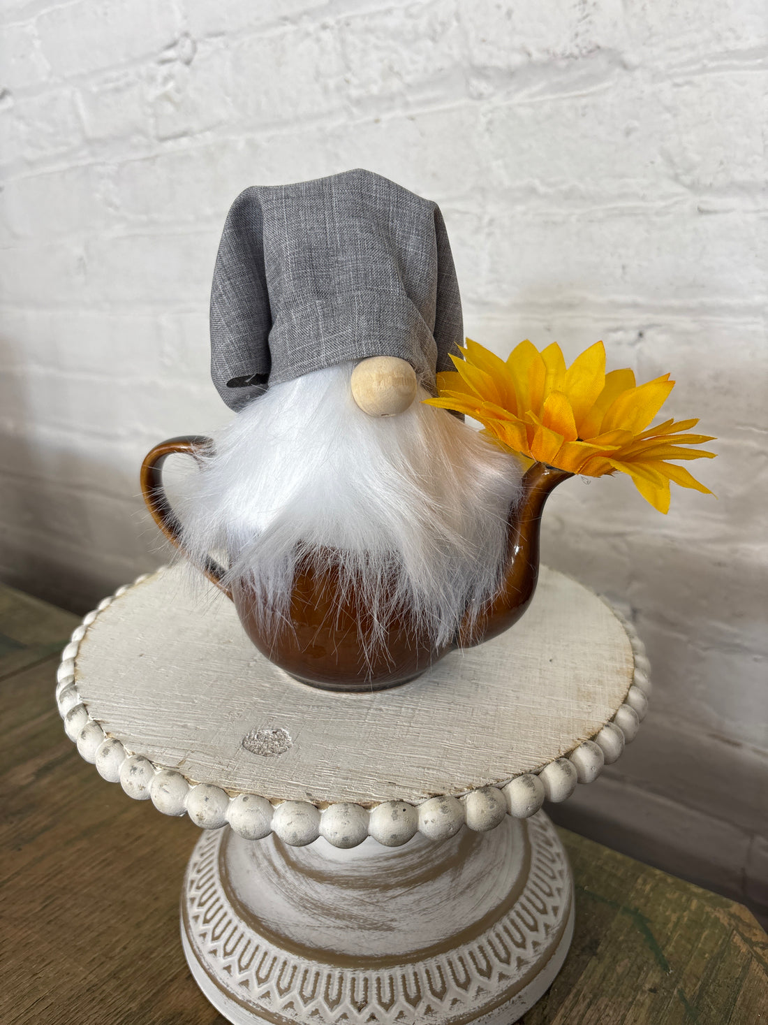 Sunflower Teapot Gnome