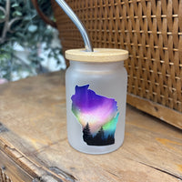 Wisconsin Aurora + Trees Shot Glass