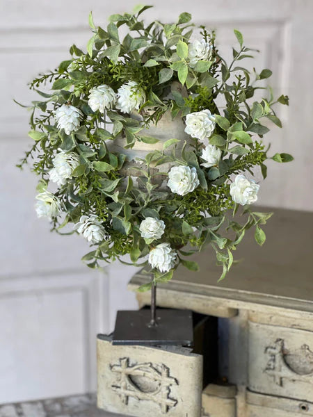 6" Irish Hops Candle Ring - Cream