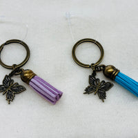 Gold Butterfly Charm Diffuser Keychain