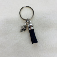 Silver Tree Leaf Diffuser Keychain