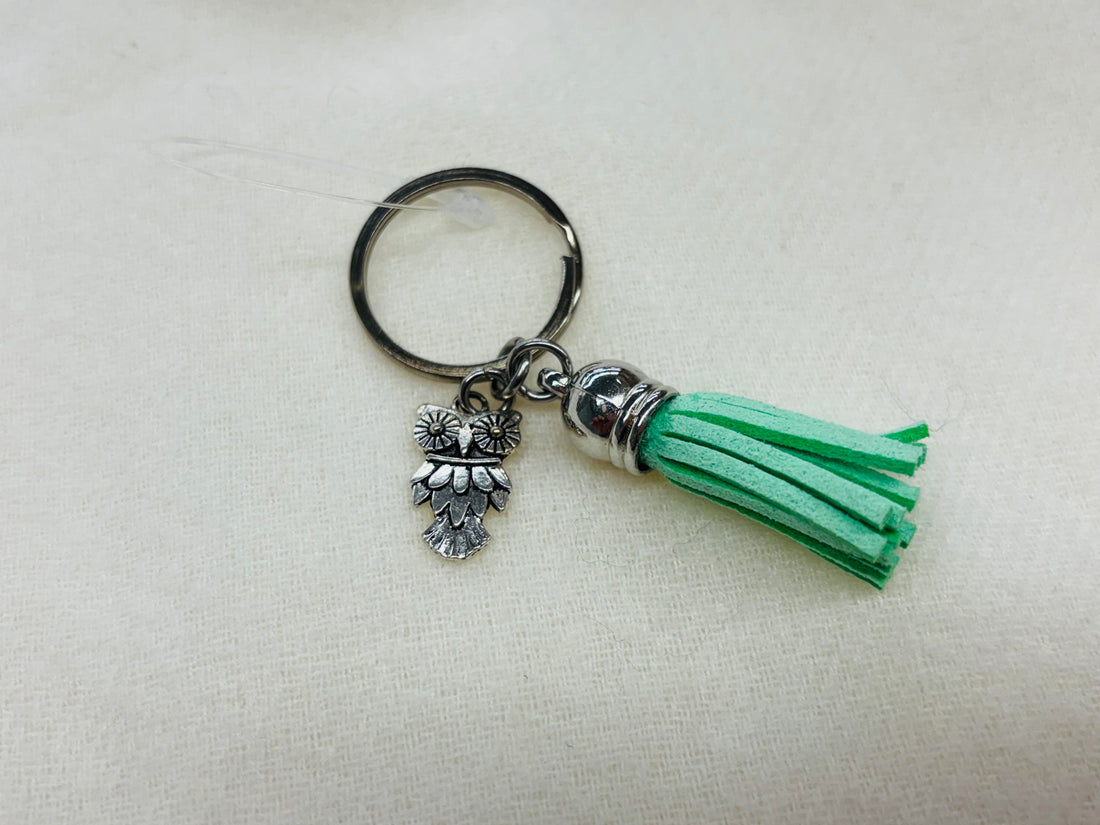 Silver Owl Charm Diffuser Keychain