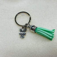 Silver Owl Charm Diffuser Keychain