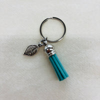 Silver Tree Leaf Diffuser Keychain