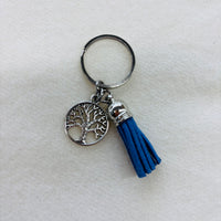 Silver Tree Charm Diffuser Keychain