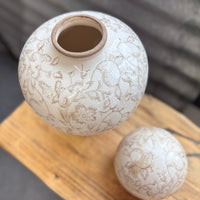 Beige Heirloom Deco Ball + Vase