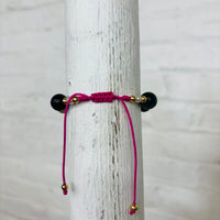 Adjustable Multicolor Beaded Charm Bracelet