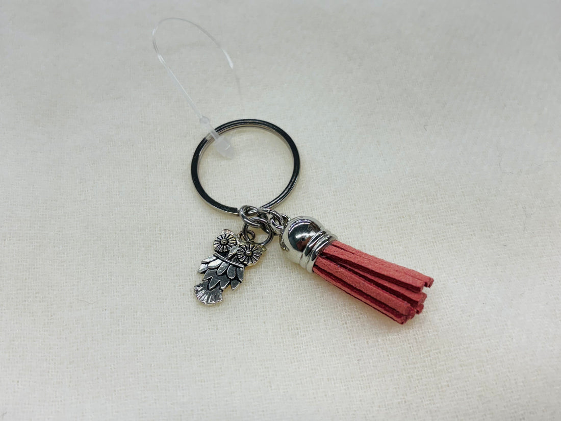 Silver Owl Charm Diffuser Keychain