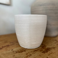 Cream Textured Pot
