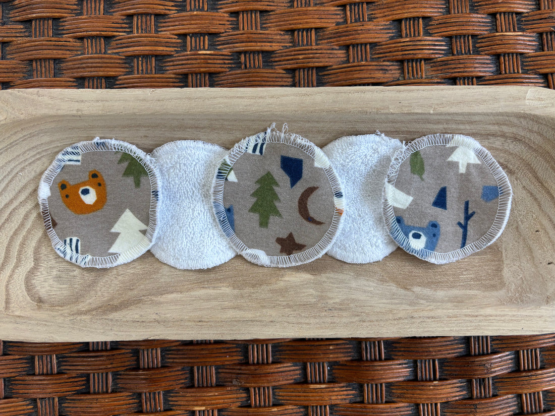 Camping Bear Reusable Cotton Makeup Remover Pads