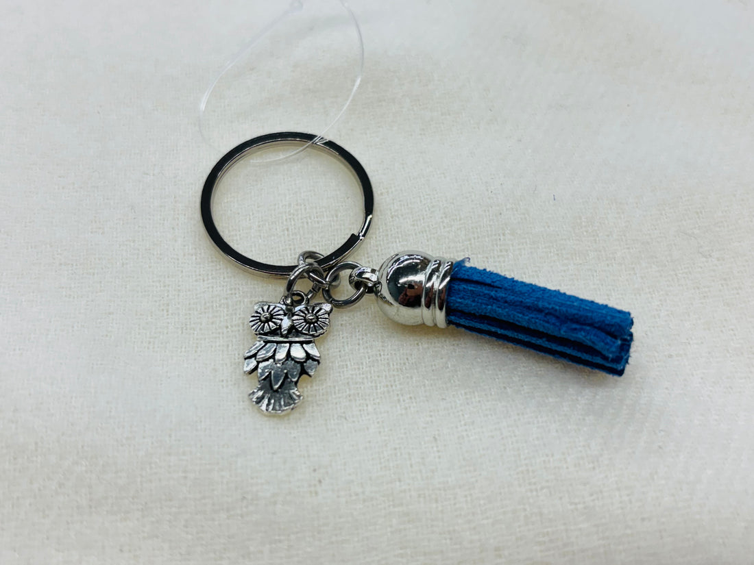 Silver Owl Charm Diffuser Keychain