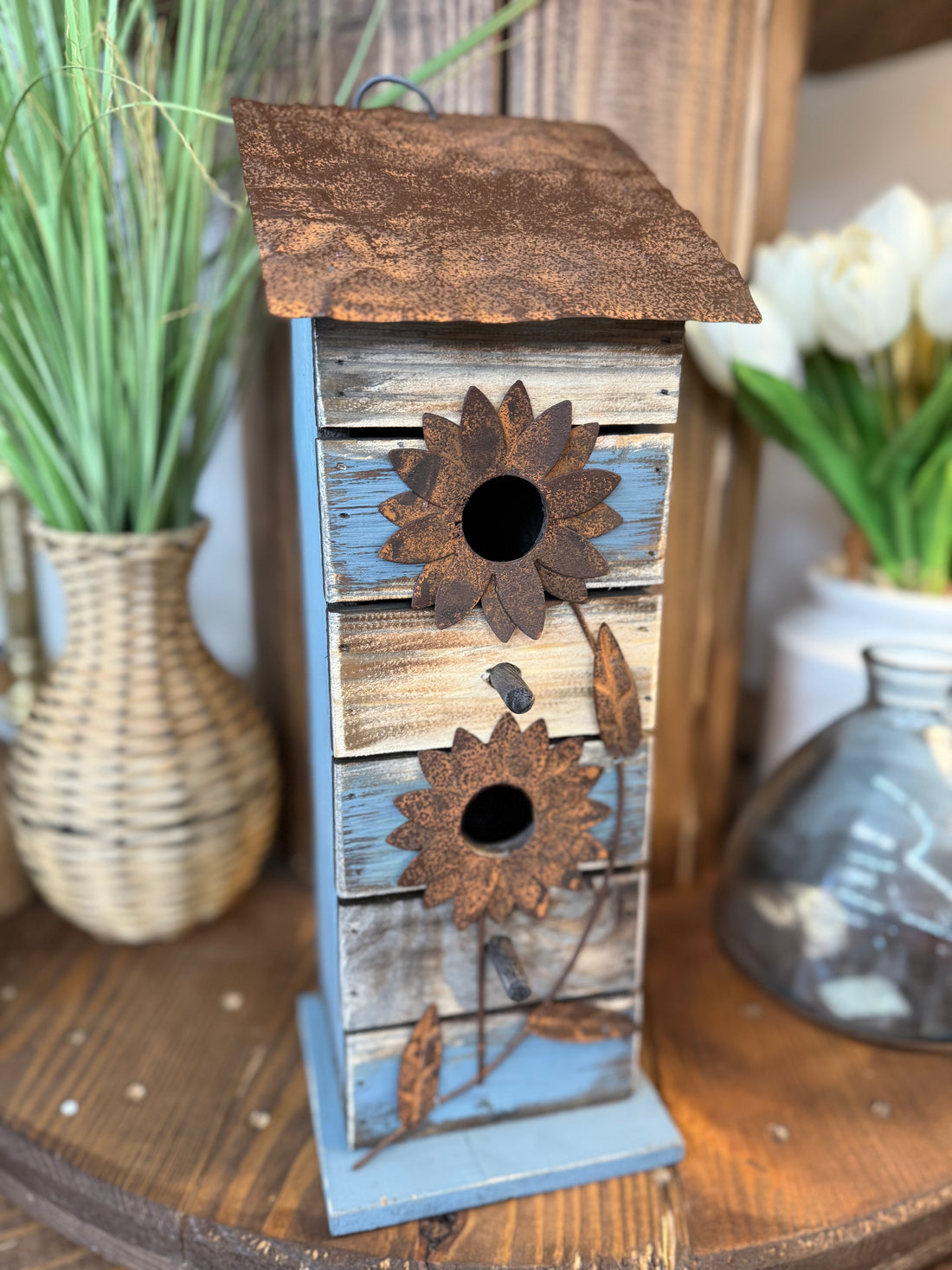 Sunflower Wooden Birdhouse