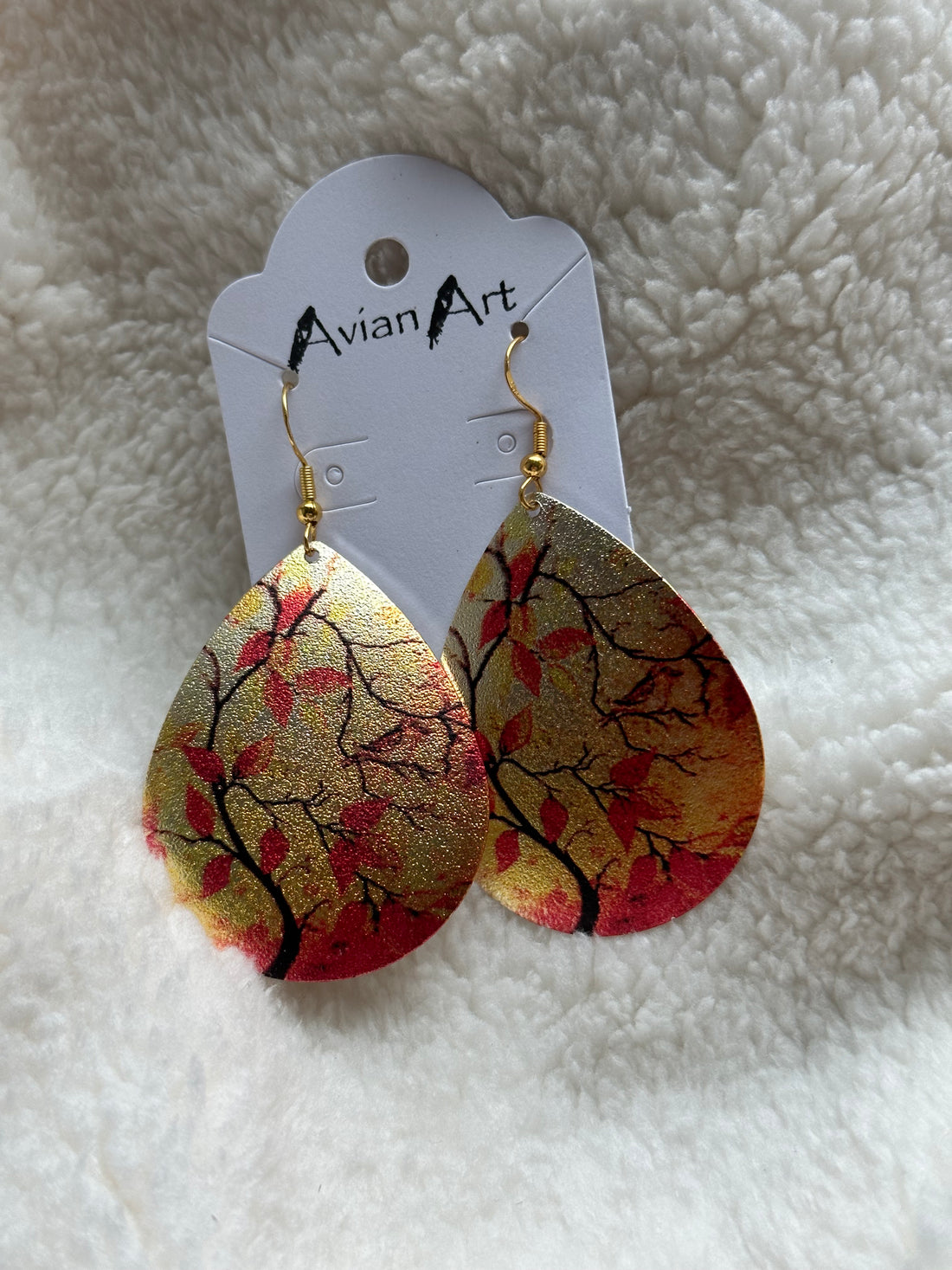 Metallic Teardrop Earrings