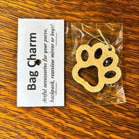 Laser Cut Bag Charm - Paw Print