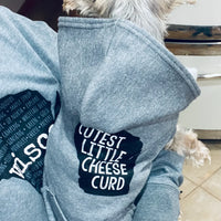 Cutest Little Cheese Curd Pet Hoodie - Grey