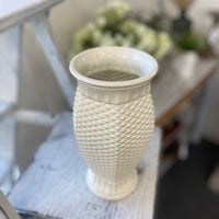 9.5" Textured White Vase
