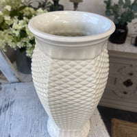 9.5" Textured White Vase